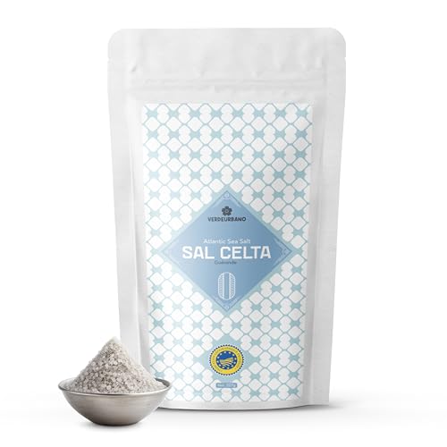 SAL GRIS CELTA SIN REFINAR | SAL CELTA | Rica en minerales - Cosecha tradicional Atlántica | Sal marina gruesa seca | VERDE URBANO STYLE | 227 g.