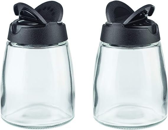 Erweicet Salt and Pepper Shakers Set,Kitchen Gadgets Cooking Table, RV, Camp,BBQ Refillable Design,2/pack