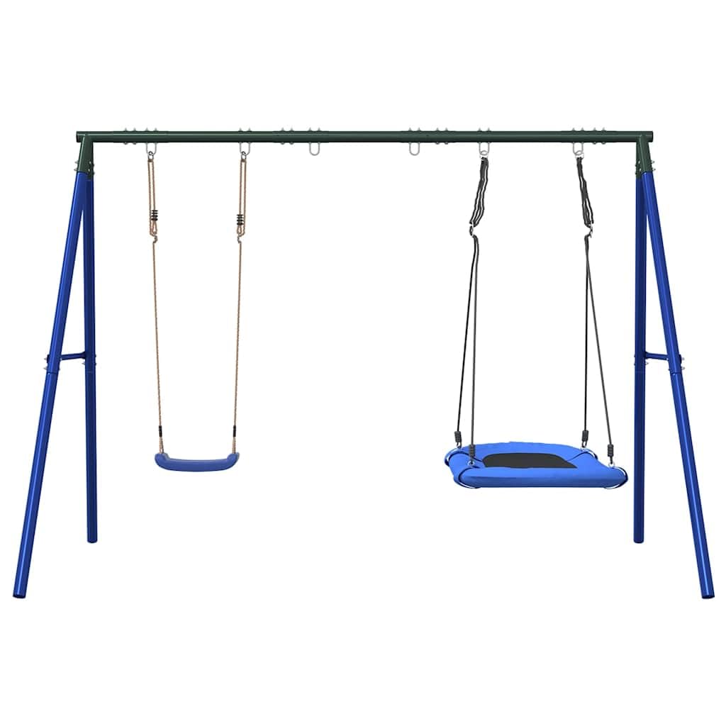 Schaukel-Set mit Schaukelsitz und Nestschaukel, Schaukelgestell, Schaukel Outdoor Mit Gestell, Doppelschaukel, Gartenschaukel, Draußen Schaukeln - 3283597
