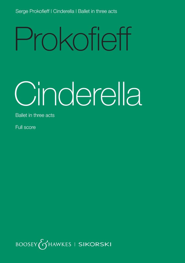 Partition d'étude Cinderella ballet orchestre conducteur musique classique 3 actes