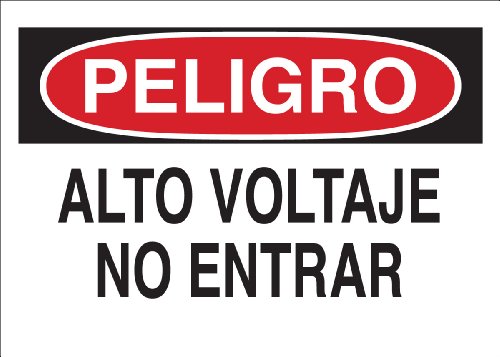Panneau Peligro Alto Voltaje Brady 38152 aluminium 25,4x35,6 cm pour zone de danger