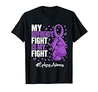 My Boyfriend's fight in my fight Fighter Boyfriend National Awareness Month. Cute Purple Ribbon will be a Epilepsy Awareness shirt gift idea to support the Warrior Boyfriend win his fight Epilepsy Awareness Shirts. This Epilepsy Awareness Shirt makes...