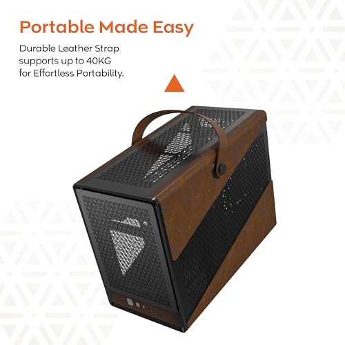 Image of MONTECH Heritage mATX, Micro Form Factor Compact Leather Gaming Chassis with Signature Handle Design, Supports RTX 40 Series GPUs, ATX PSU, and 360mm AIO - Black