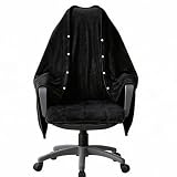 Himake Office Chair Blanket, Black Classic Flannel Fleece Desk Wearable Blanket for Work, Work from Home Gifts & Practical Gifts for Cold People Stay Warm with Chair Wrap Attaches