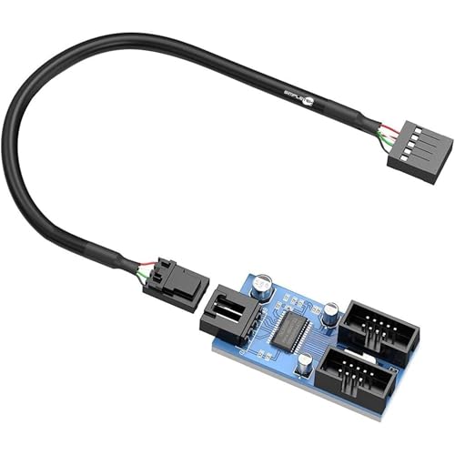 Adaptateur convertisseur Splitter USB 2.0 femelle pour ajouter des ports 9 broches internes