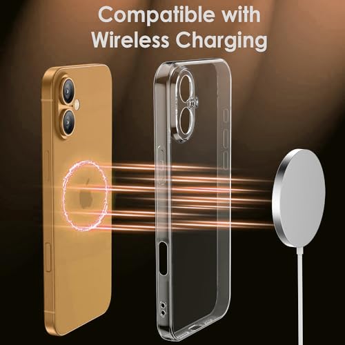 Image of Casotec Crystal Clear Back Case for iPhone 17 | Raised Bumps for Camera & Screen Protection | Clear Soft Silicone Back Case Cover for iPhone 17 (TPU | Transparent)