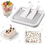 2026 Upgraded Rolled Ice Cream Maker Kit – Food-Grade Stainless Steel Tray with 2 Scrapers, Portable DIY Ice Cream Maker for Home, Family & Parties-green (white)