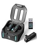 Middle Rabbit SW4 Pro Gaming Earbuds with Mic Wireless, 2.4G Dongle + Bluetooth Dual Mode, 20ms Low Latency, Compatible with PS5, PS4, Playstation, Desktop&Laptop PC, VR