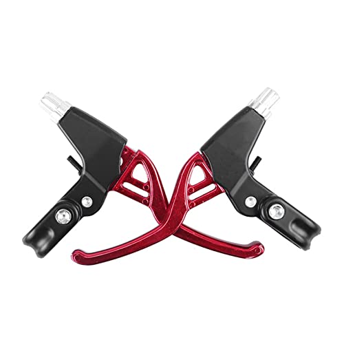 MEXITAL Leviers de Freins de vélo, Manettes de Frein, Levier de Frein, Alliage d'Aluminium Universel Poignées de Frein,Vélo de Montagne Vélo de Route VTT Rouge