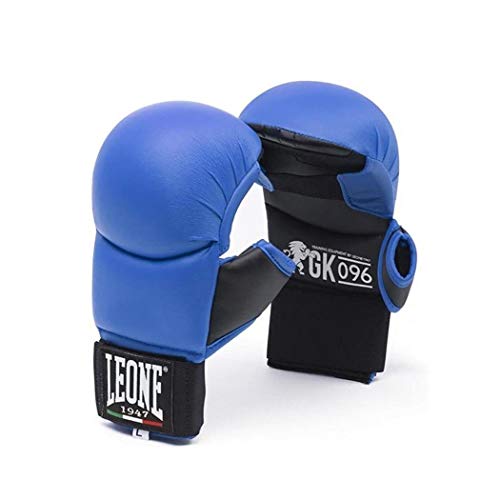 LEONE 1947, Guanti Fit Karate, Unisex – Adulto, Blu, S, GK096