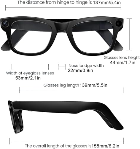 Image of Air Vision AI Smart Glasses with 8MP HD Camera for Hands-Free Photo and Video | AI Voice Assistant | Object Recognition | Bluetooth 5.3 | Dual Mic Noise Reduction Smart Wearable for Daily Use (B39)