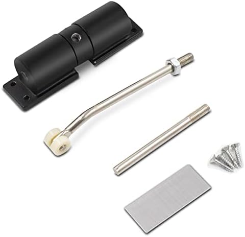 Door Closer Black, Automatic Heavy Duty Safety Spring Closer for Interior Exterior, Automatic Adjustable Closer, Surface Mounted Automatic Door Shutter, Spring Loaded Door Closer