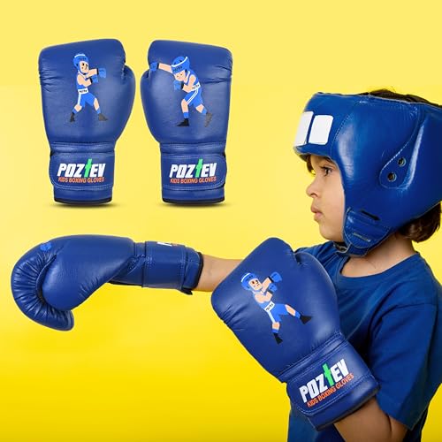 image for POZTEV Youth Boxing Gloves for Kids Ideal for Boxing, Kickboxing, Muay