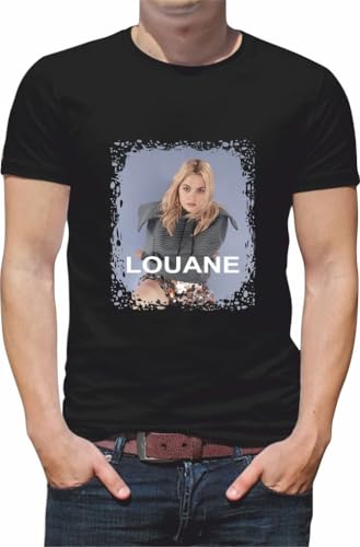 Générique T Shirt personnalisé chanteuse louane Solo Tour Concert N100 (Noir, XL)