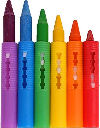Pack of 6 Baby Bath Crayons Non Toxic Skin Safe Educational Fun Toy, Make Bath Time Fun, Easy Washable Wipe Clean, Draw in the Tub Drawing Writing Develop Creativity and Imagination, Scribble on Tiles