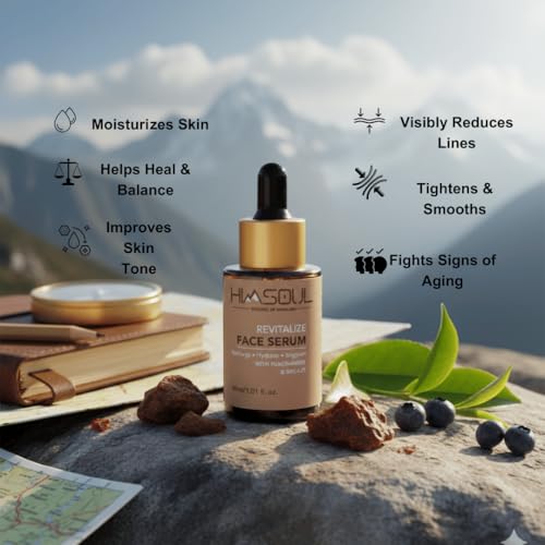 Image of Revitalise Serum for Men - De-Tan, Brightening & Anti-Fatigue Formula with Shilajit & Niacinamide - Face Serum for Dark Spots, Firming & Daily Skin Recovery