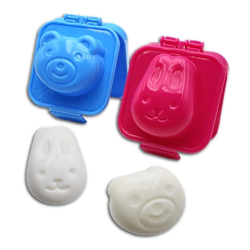 2 moldes para huevos duros, moldeadores de huevos duros y bolas de arroz Sushi, accesorios Bento, para restaurantes, casa, Pic-Nic, escuelas y auxiliares, herramientas de bricolaje, molde de huevo DIY