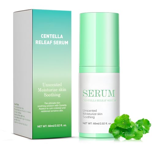 Serum Centella Asiatica, Madagascar Centella Serum, Esencia Hidratante Facial, Apto para Todo Tipo de Piel, Hidratación Profunda, Calmante y Reparadora, Cuidado Coreano de la Piel, 60 Ml