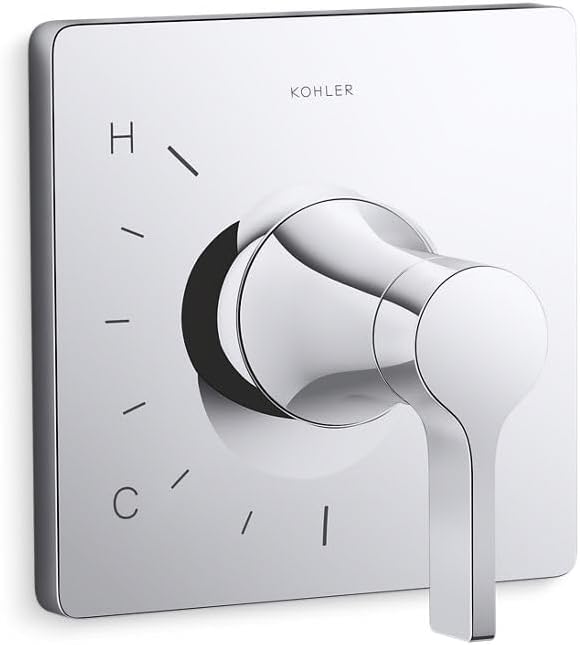 KOHLER TS28129-4-CP Venza Rite-Temp Valve Trim, Single Handle Bathroom Faucet, Premium Corrosion Resistant Material, Polished Chrome