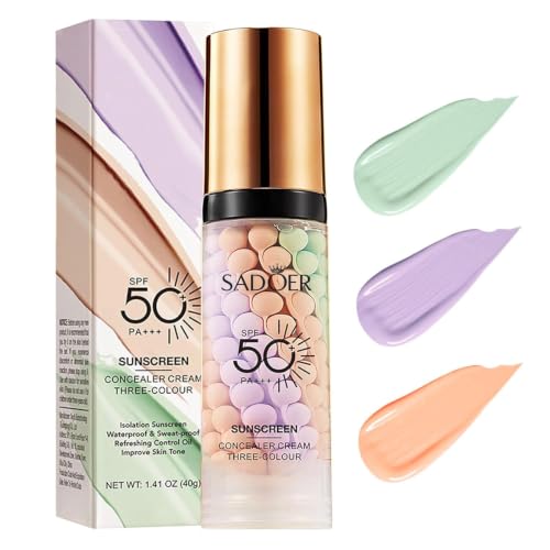 3 In 1Primer for Face Before Makeup,Sunscreen Isolation Cream,SPF 50
