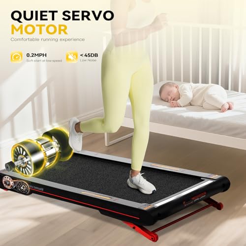 Image of Freepi Walking Vibration Pad with 10% Auto Incline,Under Desk Treadmilll for Home,Walking Vibration Workout Pad