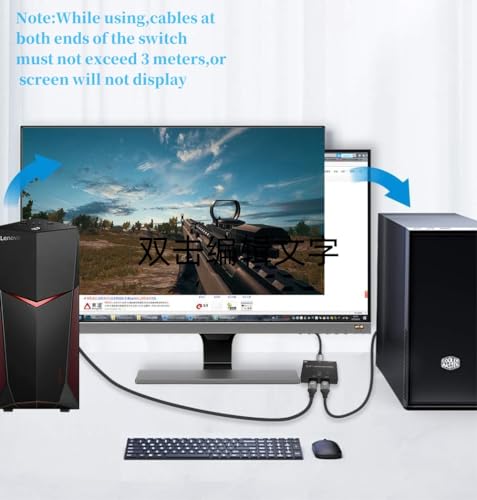 CABLEDECONN DisplayPort 8K DP 1.4 Switch Bi-Direction 8K@30Hz 4K@120Hz Splitter Converter for Multiple Source and displays. - Thumbnail 3