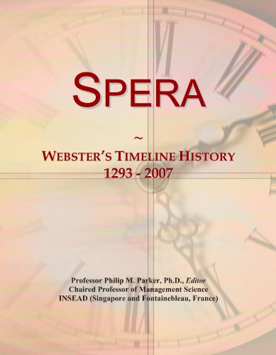 Spera: Webster's Timeline History, 1293 - 2007