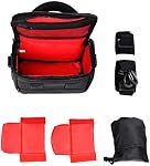 FOSOTO Waterproof Anti-Shock Camera Case Bag Compatible with Canon Powershot SX540 SX530 SX60 SX420 HS M5,Nikon Coolpix L340 B500 L330 L840 L830 P550 P610,Fujifilm X-T3,Panasonic LUMIX,Sony a6000 Digital Camera