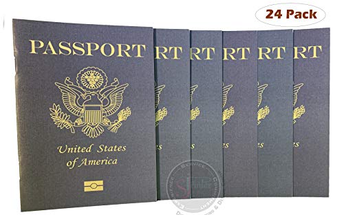 Blank Passport Notebook | Pretend Passports | School Projects, Party favors, Travel journal, Geography Games, Classroom social study (24PassportsOnly) - Thumbnail 2