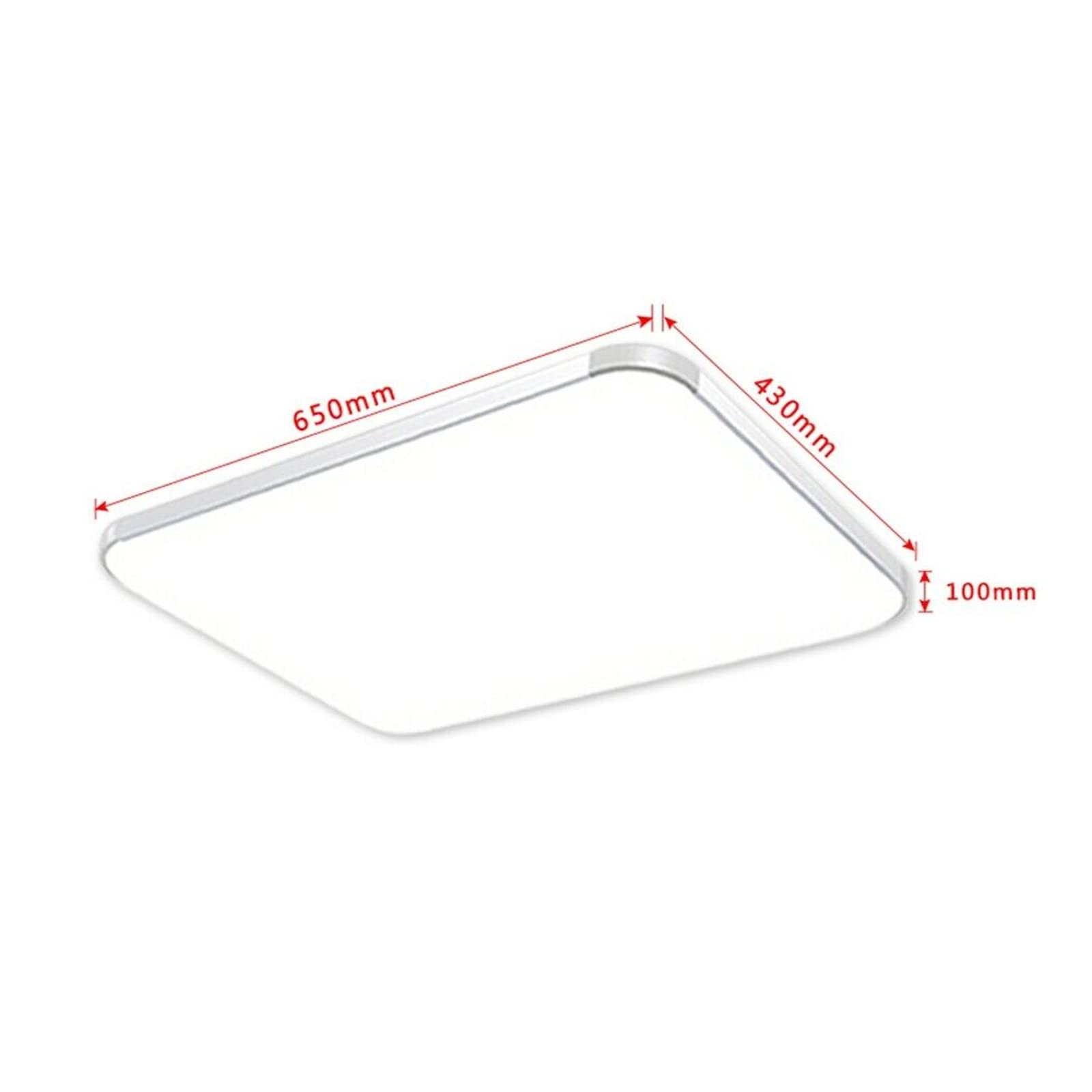 LZQ Plafoniera a LED dimmerabile, Lampadario Soffitto, 72 W con telecomando, 3000 K-6500 K, lampada da soffitto a LED, dimmerabile, per soggiorno, camera da letto, cucina, sala da pranzo, bagno