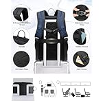 Work Backpack for Men, Expandable Backpack with USB C Charging Port, Water Resistant 15.6 Inch Laptop Backpack, Black - Image 5