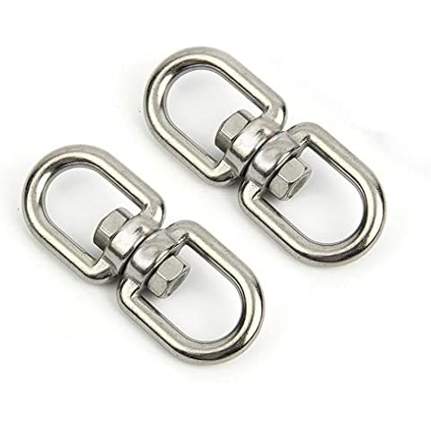 JY-MARINE Stainless Steel Anchor Swivel Eye to Eye Swivel Ring Double Ended Swivel Eye Hook Marine Grade Cover