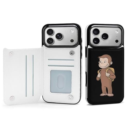 手帳型 おさるのジョージ 対応 iPhone 17 Pro Max ケース カード収納 スマホケース 財布型 携帯ケース 軽量 全面保護 スタンド機能 おしゃれ お祝いギフト