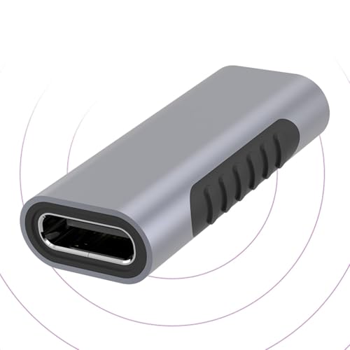 Maggiore durata: massimizza la tua connettività con il nostro adattatore USB C femmina femmina, realizzato con materiali di alta qualità e un'eccellente lega di alluminio per un'esperienza di utilizzo più duratura. Con una buona durata, goditi il massimo livello di affidabilità e stabilità anche in caso di uso a lungo termine.