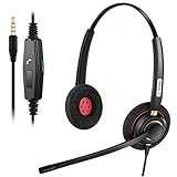 ►【All TAG KOMFORT】Ultra leicht PC Headset wiegt nur 73g. Business headset mit einstellbares Kopfband und 180° drehbare Hörmuscheln sind ergonomisch so ausgelegt für alle Kopfgrößen . Weichem und atmungsaktive Ohrpolster decken Ihre Ohren vollständig ab und reduzieren so den Druck für noch mehr Komfort.