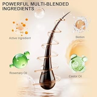 Rouclo Siero capelli con biotina e olio di ricino a spruzzo, con olio di rosmarino. Fiale anticaduta uomo e donna,barba, integratori per crescita capelli e lozione anticaduta-60ml