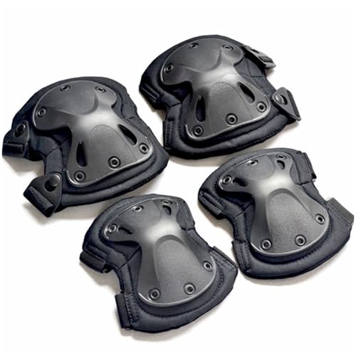 Coderas y rodilleras para adultos con correas elásticas ajustables para sillín, rodilleras de caza, resistentes al desgaste, con absorción de impactos, equipo de protección para patinaje, protecto