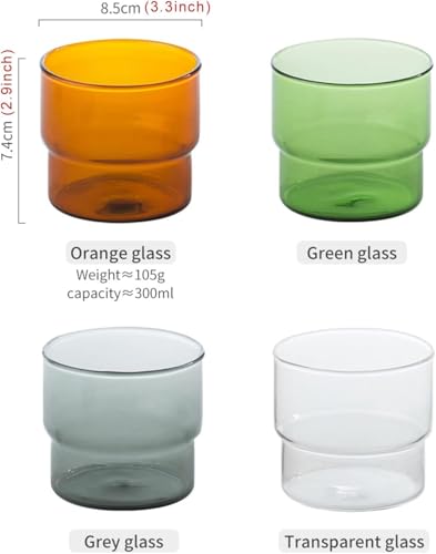 Set de 4 vasos apilables estilo vintage miniatura 2