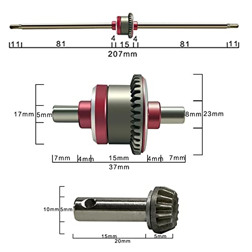 Différentiel en métal pour voiture RC FY01 à FY08 à échelle 1/12