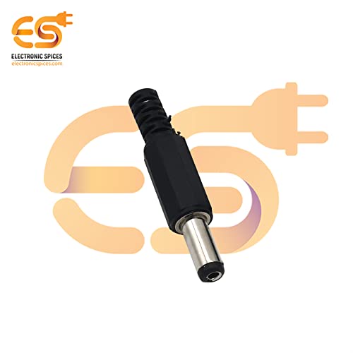 Image of Electronic Spices 5.5mm Male Plug and Female Jack 3 Pin Pcb Panel Mount Dc Power Connector Pack of 5 Pair