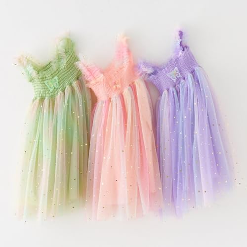 Toddler Baby Girl Tutu Dress,Tulle Skirt,Little Girl Princess Birthday Party Sequin Dresses with Hairclips.4