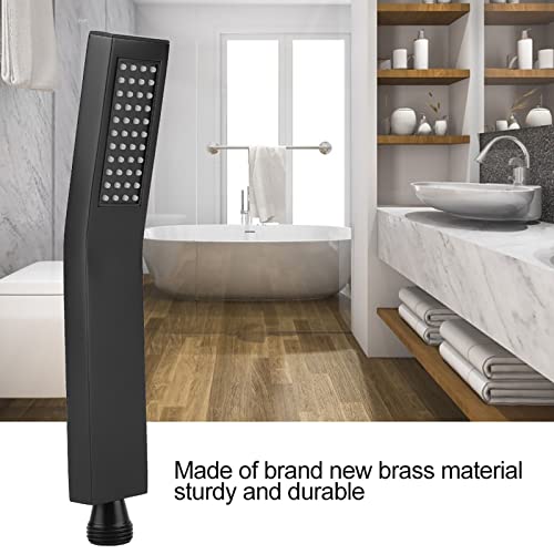Regadera de mano cromada negro mate para baño miniatura 2