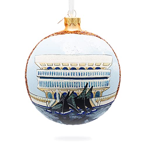 Bola de Navidad de Vidrio de Nueva York Adorno de 4 Pulgadas para Decorar el Salón Familiar 7