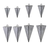 Pyramid Weights Saltwater Fishing Sinker Weight Catfish Rig Surfishing Tackle Gear with Box 1oz,2oz,