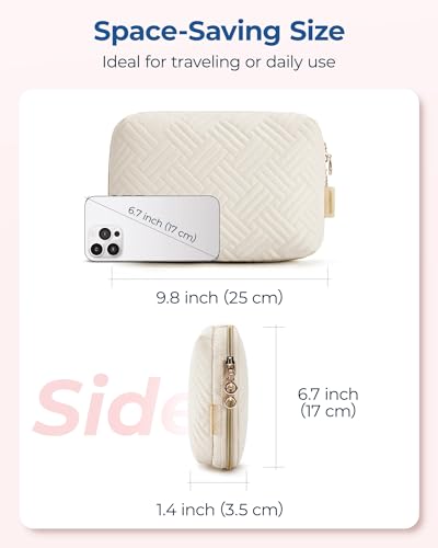 Image of BAGSMART Electronics Organizer Case - Travel Accessories for Women, Cord Organizer for Phone, SD Card, Beige