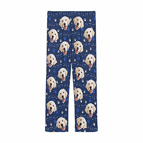 MyPupSocks Custom Face Purple Men's Pajamas Pants Cute Paws Soft Photo Bottoms Pants S-2XL4