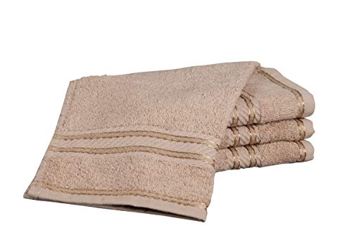 Bentley Priory Linens Supreme Face - Juego de 4 toallas de franela para baño, 500 g/m², colección egipcia, súper suaves, absorbentes y de secado rápido, 30 x 30 cm (late)