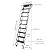 TECHTONGDA 10 Steps Narrow Wall Mounted Attic Ladder Pull Down Folding Ladder, Chocolate Al-Mg Folding Loft Stairs, Vertical Height: 2.5 m/8.2ft Complimentary with 2 Spare Steps