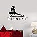 WYFCL Fitness Stickers Muraux Filles Mode De Vie Sain Motivation Sportive Femme Stickers Muraux Vinyle Fitness Filles Gym Sport Maison Art Déco 42X29 Cm