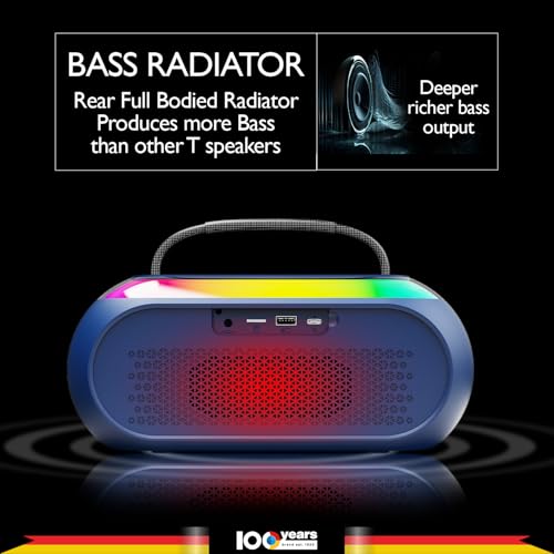 Image of Blaupunkt ATOMIK Kolors 35W Party Speaker Boombox | Powerful Loud & Clear Sound | EFF Voice Changer Wireless Karaoke Mic | Portable Carry Handle | Perfect Outdoor Sound Partner for Travel & Parties
